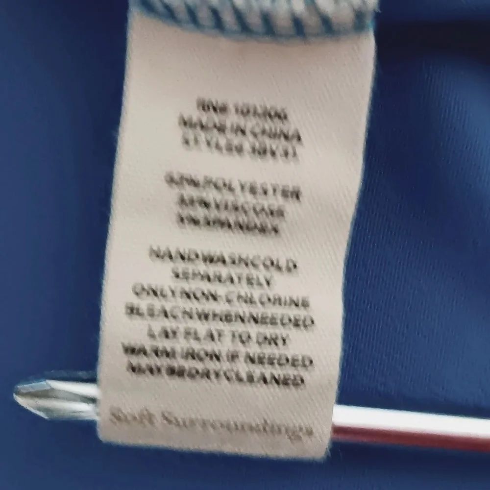 Soft Surroundings Madeline Tunic blue tunic V-neck, long sleeve Size PXL - Picture 3 of 11